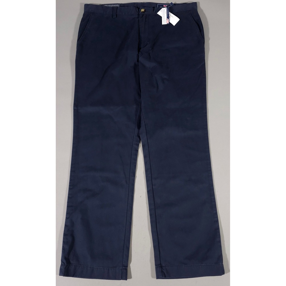 Vineyard Vines Breaker Pants Mens 35x30 Navy Blue‎ Stretch Chino 1P6012-410